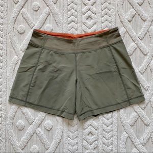 Lululemon Olive Green Shorts Loose Comfortable Fit